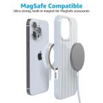 Casely iPhone 16 Pro Max Case | Blue Stripes | Sunday Best | Classic Ultra Slim Design | Compatible with MagSafe