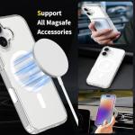 ZYGNAL Slim Case for iPhone 17 – Compatible with MagSafe, Clear Acrylic Back + TPU Bumper, Strong Magnetic Lock, Camera Control Button Cover, Shock-Absorbent Slim Protection