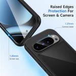 seacosmo Designed for Google Pixel 10 Pro/10/9/9 Pro Case, Full Body Shockproof Cover, with Built-in Screen Protector Slim Fit Protective Phone Case for Pixel 10 Pro/10/9/9 Pro, Black