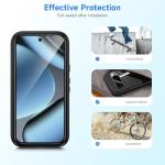 seacosmo Designed for Google Pixel 10 Pro/10/9/9 Pro Case, Full Body Shockproof Cover, with Built-in Screen Protector Slim Fit Protective Phone Case for Pixel 10 Pro/10/9/9 Pro, Black