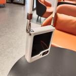 PU Leather With Wrist Strap Case For Samsung Galaxy Flip 6 5 4 3 Portable Lanyard Protective Phone Cover