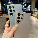 Luxury Matte Case For Samsung Galaxy S25 S24 S23 S22 S21 Plus FE Ultra Note 20 A55 A54 A53 A73 Shockproof AG Frosted Hard Cover