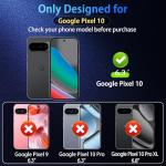 Magnetic for Google Pixel 10 Case, with 2X Screen Protector & 1X Camera Lens Protector, [Non-Yellowing] [Shockproof Military] Transparent Back Slim Bumper Cover Phone Case Google Pixel 10 , Clear
