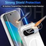 Magnetic for Google Pixel 10 Case, with 2X Screen Protector & 1X Camera Lens Protector, [Non-Yellowing] [Shockproof Military] Transparent Back Slim Bumper Cover Phone Case Google Pixel 10 , Clear