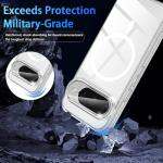 Magnetic for Google Pixel 10 Case, with 2X Screen Protector & 1X Camera Lens Protector, [Non-Yellowing] [Shockproof Military] Transparent Back Slim Bumper Cover Phone Case Google Pixel 10 , Clear