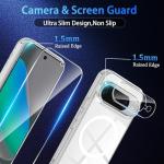 Magnetic for Google Pixel 10 Case, with 2X Screen Protector & 1X Camera Lens Protector, [Non-Yellowing] [Shockproof Military] Transparent Back Slim Bumper Cover Phone Case Google Pixel 10 , Clear