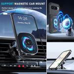 Janmitta Case Compatible with Google Pixel 10 Pro XL Built in Slide Camera Lens Cover+Screen Protector+Finger Ring Holder Kickstand,Heavy Duty Shockproof Full Body Protective Phone Cover,Black