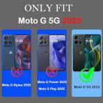 KECAI for Motorola Moto G 5G 2025 Case with Belt Clip Holster, 2X Screen Protector, Heavy Duty Shockproof Drop Protection Military Grade Rugged Full Body Phone Cover with Kickstand (Black Orange)