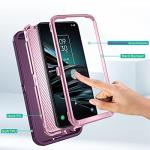 Asuwish Phone Case for LG Stylo 4 Cell Cover Hybrid Rugged Shockproof Protective Full Body Heavy Duty Mobile Accessories Stylo4 Plus LGstylo4 Sylo4 Style 04 4+ Q Stylus Alpha Stlo4 Women Purple