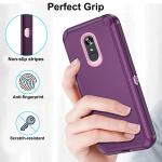 Asuwish Phone Case for LG Stylo 4 Cell Cover Hybrid Rugged Shockproof Protective Full Body Heavy Duty Mobile Accessories Stylo4 Plus LGstylo4 Sylo4 Style 04 4+ Q Stylus Alpha Stlo4 Women Purple