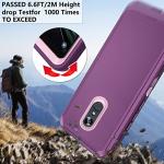 Asuwish Phone Case for LG Stylo 4 Cell Cover Hybrid Rugged Shockproof Protective Full Body Heavy Duty Mobile Accessories Stylo4 Plus LGstylo4 Sylo4 Style 04 4+ Q Stylus Alpha Stlo4 Women Purple