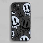 Black & White face graphic phone case for iPhone 15 14 13 12 11 x XR Xs SE2 SE 8 7 plus pro Max mini silicone back cover