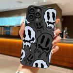 Black & White face graphic phone case for iPhone 15 14 13 12 11 x XR Xs SE2 SE 8 7 plus pro Max mini silicone back cover