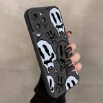 Black & White face graphic phone case for iPhone 15 14 13 12 11 x XR Xs SE2 SE 8 7 plus pro Max mini silicone back cover