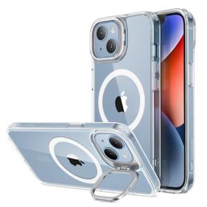 ESR for iPhone 13 Case/iPhone 14 Case, Compatible with MagSafe, Built-in Stash Stand Clear Phone Case for iPhone 13/iPhone 14, Military-Grade Protection Magnetic Phone Case, Classic Series, Clear