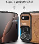 WTCASE Magnetic for iPhone 17 Pro Max Leather Case,Built-in Invisible Stand [Compatible with Magsafe] Protective Slim Kickstand Phone Cover for iPhone 17 Pro Max,Brown