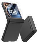 MAKAVO for Motorola Razr 2025 Case, Built-in Outer Screen Protector & Hinge Protection, Slim Fit Hard Full Body Shockproof Phone Cover for Moto Razr 2025, Black