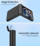 MAKAVO for Motorola Razr 2025 Case, Built-in Outer Screen Protector & Hinge Protection, Slim Fit Hard Full Body Shockproof Phone Cover for Moto Razr 2025, Black