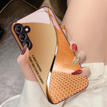 Tempered Glass Phone Case For Samsung Galaxy A14 4G 20 30 52 20S 21S 22 A25 32 33 34 42 50 51 53 54 70 71 5G Mesh Curve Texture