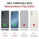 DJDUCK Designed for Moto G Play 2024 Case Wallet with Card Holder, [RFID Blocking Leather Protection] [Magnetic Clasp Cover] Shockproof Men Women Cases for Moto G Play 2024 Light Brown