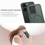 BENTOBEN Magnetic for iPhone 15 Pro Max Case,[Compatible with MagSafe] Translucent Matte Frosted Anti-Fingerprint Slim Shockproof Women Men Protective Cover Case for iPhone 15 Pro Max 6.7",Dark Green