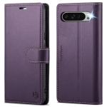 FLIPALM Wallet Case for Google Pixel 10 Pro XL 5G, RFID Blocking Credit Card Holder, PU Leather Folio Flip Kickstand Protective Shockproof Cover for Pixel 10 Pro XL(Purple)