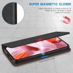 ZZXX for Google Pixel 10/10 Pro Wallet Case with [RFID Blocking] Card Slot Stand Strong Magnetic Leather Flip Fold Protective Phone Case for Google Pixel 10/10 Pro Case Wallet(Black-6.3 inch)