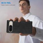 ZZXX for Google Pixel 10/10 Pro Wallet Case with [RFID Blocking] Card Slot Stand Strong Magnetic Leather Flip Fold Protective Phone Case for Google Pixel 10/10 Pro Case Wallet(Black-6.3 inch)