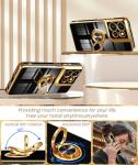 Dretal for Motorola Moto G 5G 2026/Moto G Play 2026 Case,2X Screen Protector,360° Rotatable Ring Holder Magnetic Kickstand,Plated Gold Edge Slim Soft TPU Protective Cover for Moto G 5G 2026 (Black)