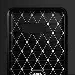 Asuwish Phone Case for LG G8X ThinQ V50S Thin Q with Tempered Glass Screen Protector Cover and Cell Accessories Silicone Soft TPU Rubber Protective LGG8XThinQ GX8 8X Women Men Carbon Fiber Dark Black