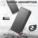 TUCCH Case Wallet for iPhone 14 6.1", [3 Card Holder] Slots [RFID Blocking] Stand Flip Folio PU Leather Cover, with [TPU Shockproof Interior Case] Compatible with iPhone 14 2022, Classic Black