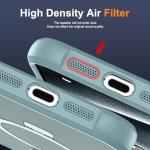 SKYLMW Compatible with iPhone 15 Case with Invisible Magnetic O-Ring Stand Military-Grade Translucent Case for iPhone 15 6.1" [Compatible with Mag-Safe][Great Grip Feeling], Blue