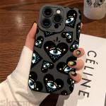 Fashion Lucky Eye BLack Evil Eye Print Phone Case For Samsung Galaxy S25 S24 S23 S22 Ultra S21 Plus S20 FE A15 A35 A54 A55 Cover