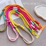 Hand Woven Dopamine Phone Case Chain Fixing Clip To Prevent Loss Men's And Women's Phone Hanging Rope Diagonal Cross Strap