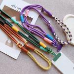 Hand Woven Dopamine Phone Case Chain Fixing Clip To Prevent Loss Men's And Women's Phone Hanging Rope Diagonal Cross Strap