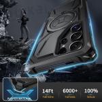 Case for Samsung Galaxy S25 Ultra S24 Plus S23 Magnetic Guardian Heavy Duty Shock Absorption Body Protective Rotatable Kickstand