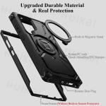 Case for Samsung Galaxy S25 Ultra S24 Plus S23 Magnetic Guardian Heavy Duty Shock Absorption Body Protective Rotatable Kickstand