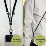 1pcs Crossbody Lanyard Necklace Strap Universal Mobile Phone Adjustment Long Hanging Rope With Clip Anti-Lost Lanyard