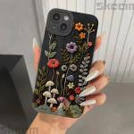 Embossed Floral Pattern Painted Phone Case for Samsung Galaxy S25 S23 S24 Ultra S22 Plus S21 S20 FE A55 A54 A35 A15 Cover
