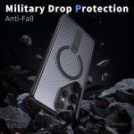 Case For Samsung Galaxy S25 Edge S24 S23 S22 Ultra Plus Heat Dissipation Breathable With Holder Magnetic Wireless Charge Cover