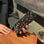 Embossed Floral Pattern Painted Phone Case for Samsung Galaxy S25 S23 S24 Ultra S22 Plus S21 S20 FE A55 A54 A35 A15 Cover