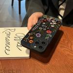 Embossed Floral Pattern Painted Phone Case for Samsung Galaxy S25 S23 S24 Ultra S22 Plus S21 S20 FE A55 A54 A35 A15 Cover