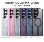 Case For Samsung Galaxy S25 Edge S24 S23 S22 Ultra Plus Heat Dissipation Breathable With Holder Magnetic Wireless Charge Cover