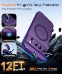 CANSHN Magnetic for Google Pixel 10 Pro Case(6.3 Inch), Upgraded [Full Camera Protection] [Compatible with Magsafe] [Translucent Matte] Shockproof Protective Phone Cover, Deep Purple