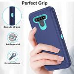Asuwish Phone Case for LG K51/Reflect LTE/Q51 with Screen Protector and Cell Cover Hybrid Rugged Shockproof Hard Protective Accessories LGK51 K 51 51K L555DL 2020 LGK51Phone LG51Cases Women Men Blue