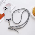 2025 New Lanyard Silver Double Buckle Adjustable Wrist Hand Crossbody Strap Cord Hang Mobile Cell Phone Shoulder Chain Key Rope