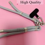 2025 New Lanyard Silver Double Buckle Adjustable Wrist Hand Crossbody Strap Cord Hang Mobile Cell Phone Shoulder Chain Key Rope
