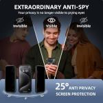 TIESZEN for iPhone 15 Pro Case, Compatible with MagSafe, Built-in Privacy Screen Protector and Camera Protection, Anti Spy Full Body Dustproof Shockproof Hard Phone Case 6.1", Black