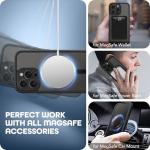 TIESZEN for iPhone 15 Pro Case, Compatible with MagSafe, Built-in Privacy Screen Protector and Camera Protection, Anti Spy Full Body Dustproof Shockproof Hard Phone Case 6.1", Black