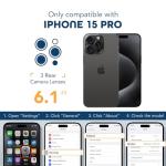 TIESZEN for iPhone 15 Pro Case, Compatible with MagSafe, Built-in Privacy Screen Protector and Camera Protection, Anti Spy Full Body Dustproof Shockproof Hard Phone Case 6.1", Black